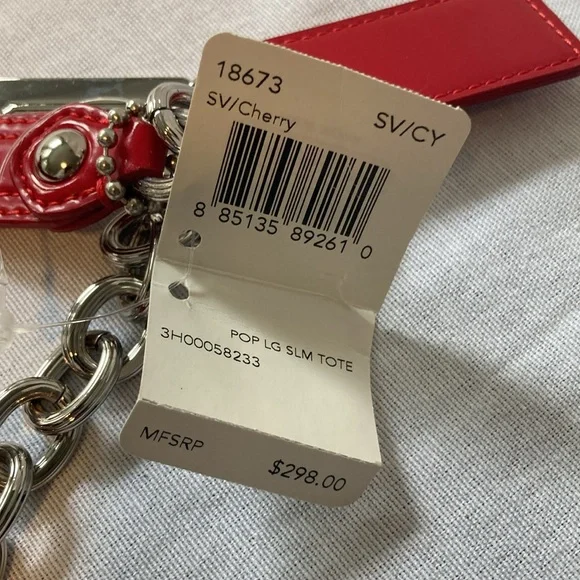 Coach Red Patent Leather Shoulder Bag - Picture 5 of 6